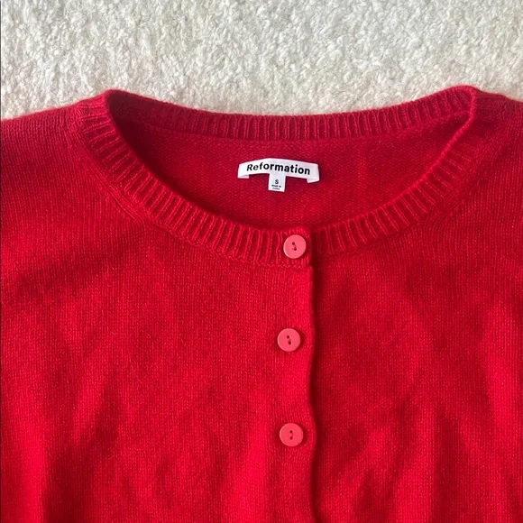 Reformation Carla Cashmere Cardigan Sweater - Picture 2 of 4
